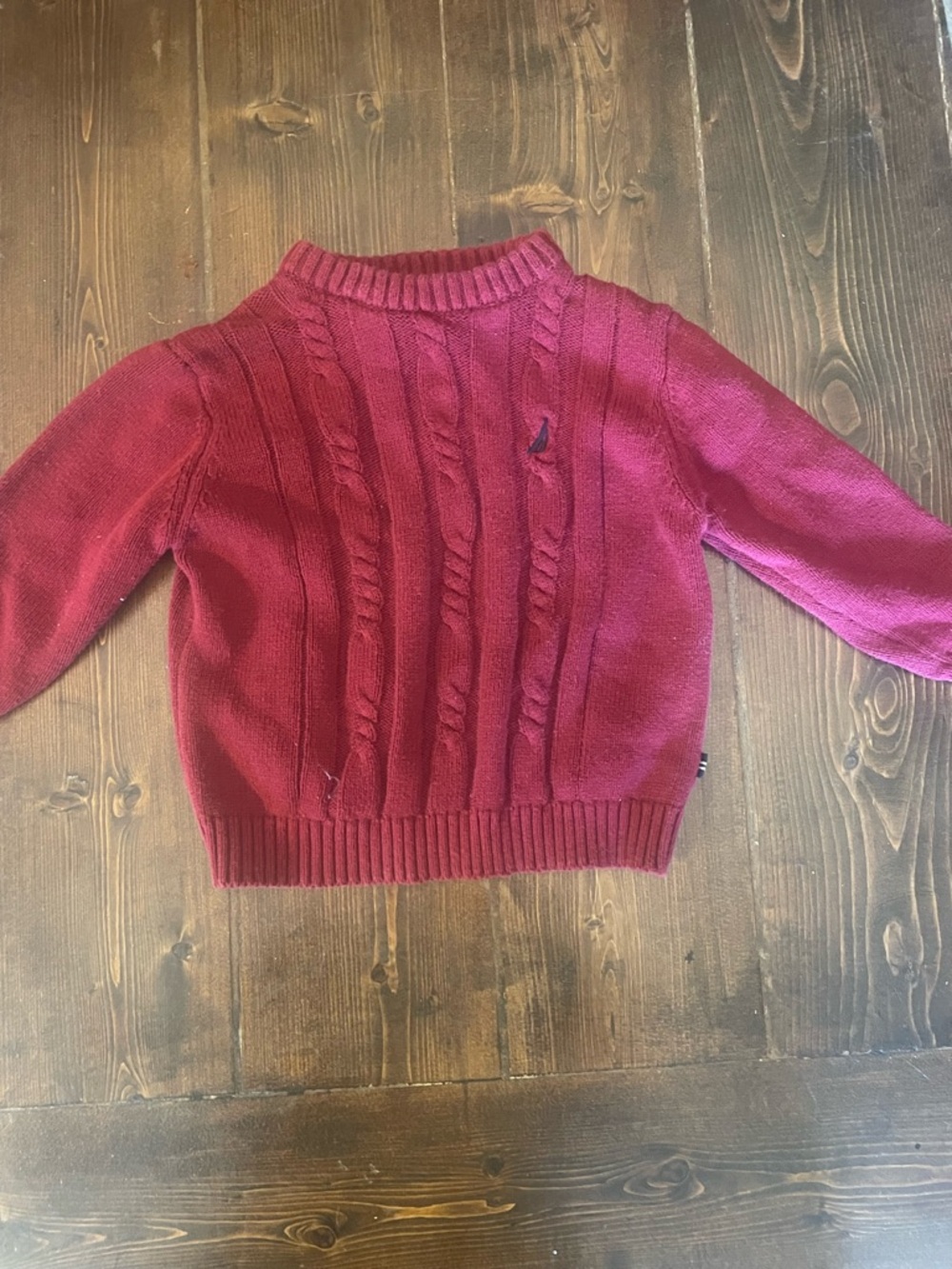 Nautica Cable-Knit  Sweater - Burgundy